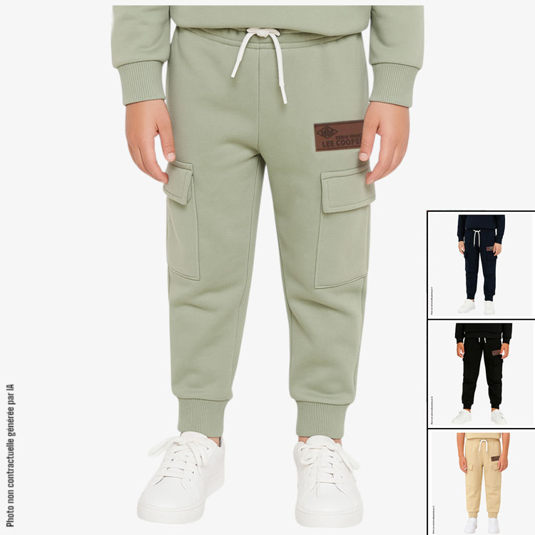 Picture of LLC1254 KIDS THEMAL FLEECY TRACKSUIT TROUSERS WITH POCKETS